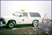 Surveying can be cold, too! Yes, there IS snow in Orange County!